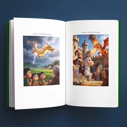 Illustrations du livre pour enfants Les dragons : la vraie histoire derrière la légende (6-12 ans)