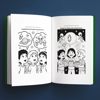 Coloriages du livre pour enfants Les extraterrestres : la vraie histoire derrière le mystère (6-12 ans)