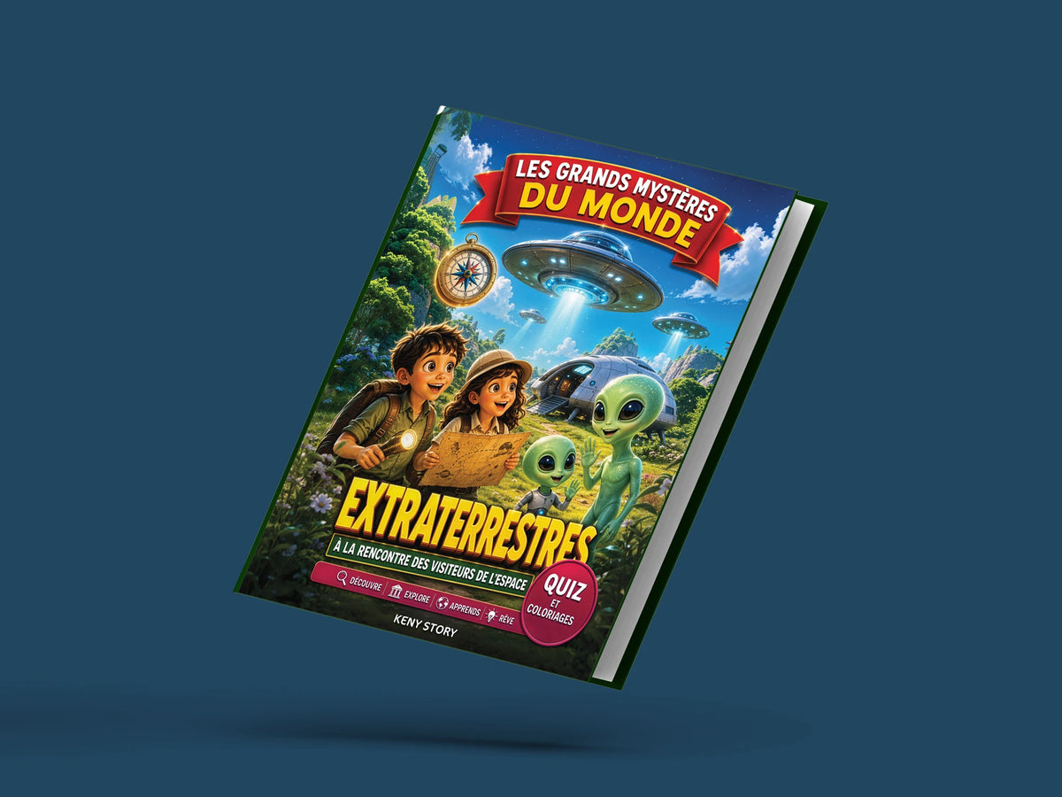 Couverture du livre pour enfants Les extraterrestres : la vraie histoire derrière le mystère (6-12 ans)