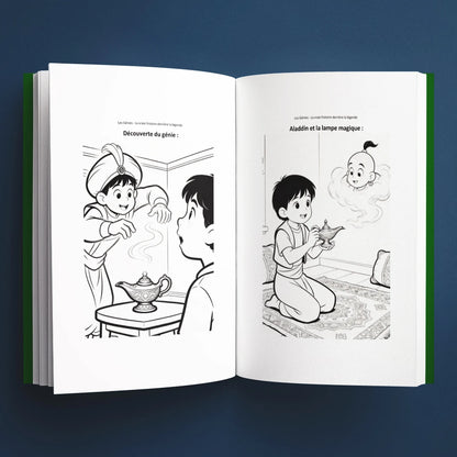 Coloriages du livre pour enfants Les génies : la vraie histoire derrière la légende (6-12 ans)