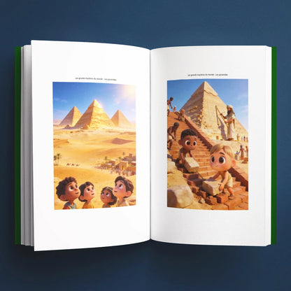 Illustrations du livre pour enfants Les pyramides : la vraie histoire derrière le mystère (6-12 ans)