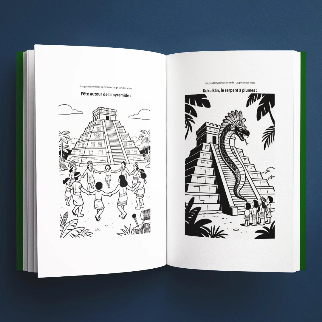Coloriages du livre pour enfants Les pyramides mayas : la vraie histoire derrière le mystère (6-12 ans)