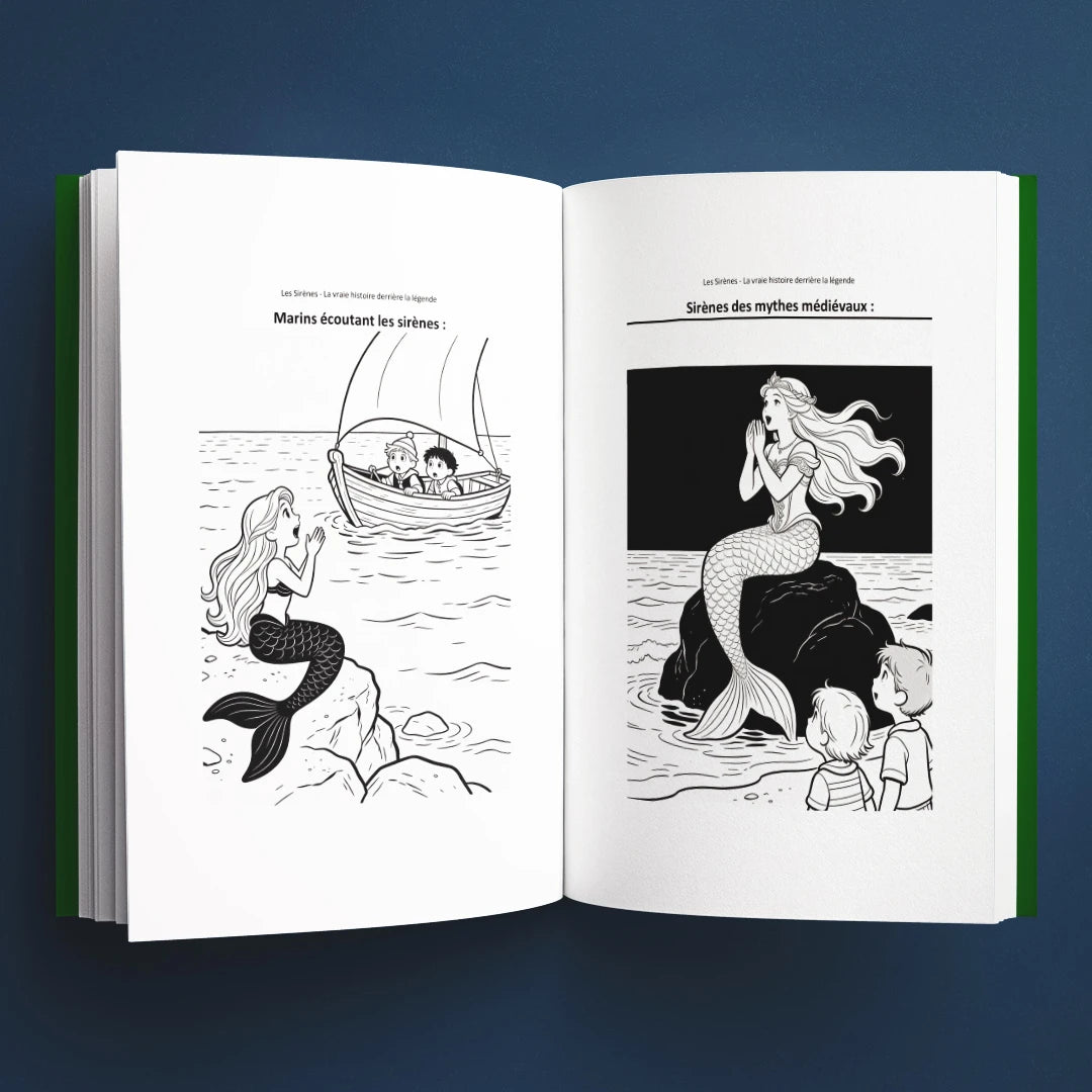 Coloriages du livre pour enfants Les sirènes : la vraie histoire derrière la légende (6-12 ans)