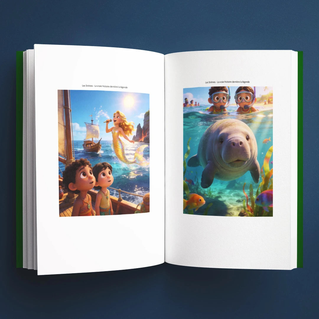 Illustrations du livre pour enfants Les sirènes : la vraie histoire derrière la légende (6-12 ans)