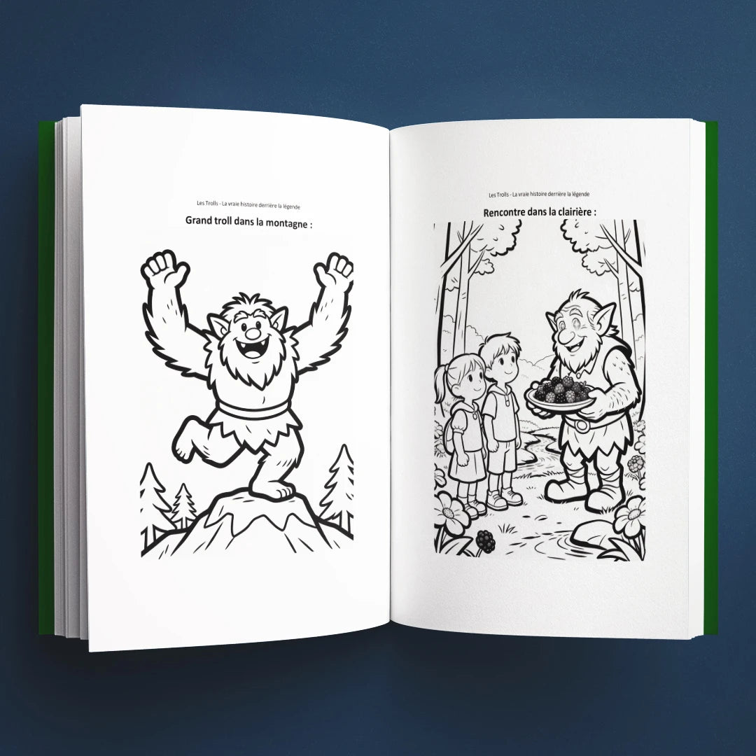 Coloriages du livre pour enfants Les trolls : la vraie histoire derrière la légende (6-12 ans)