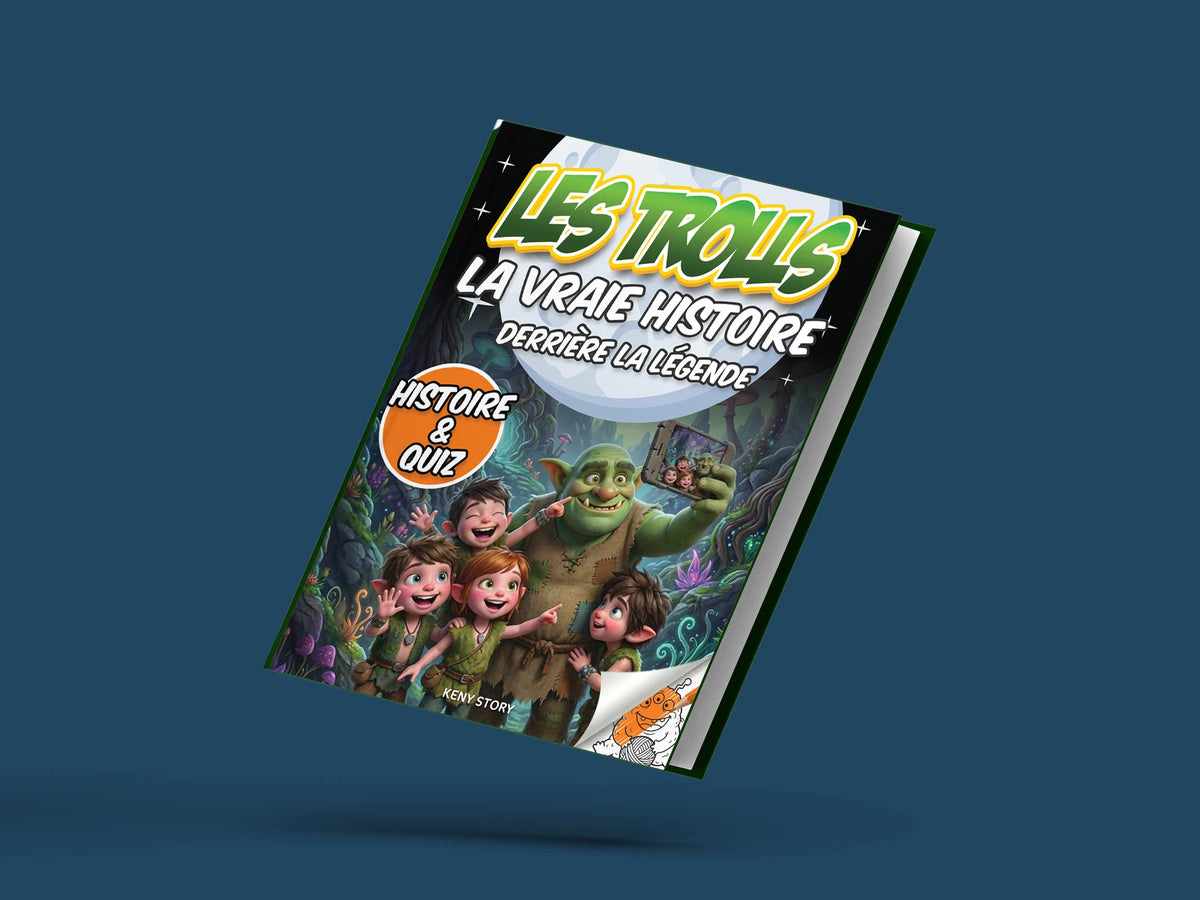 Couverture du livre pour enfants Les trolls : la vraie histoire derrière la légende (6-12 ans)
