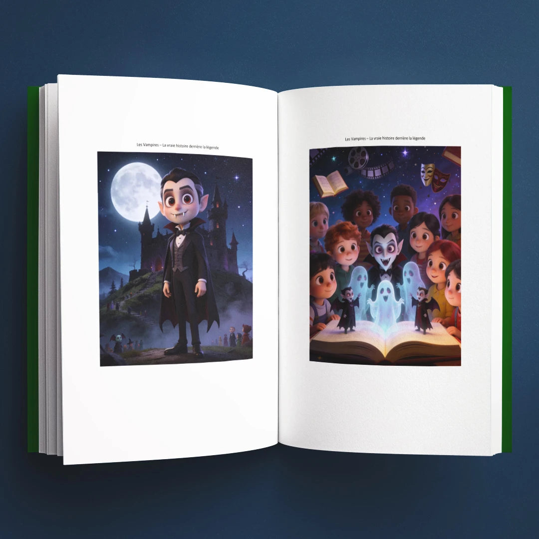 Illustrations du livre pour enfants Les vampires : la vraie histoire derrière la légende (6-12 ans)