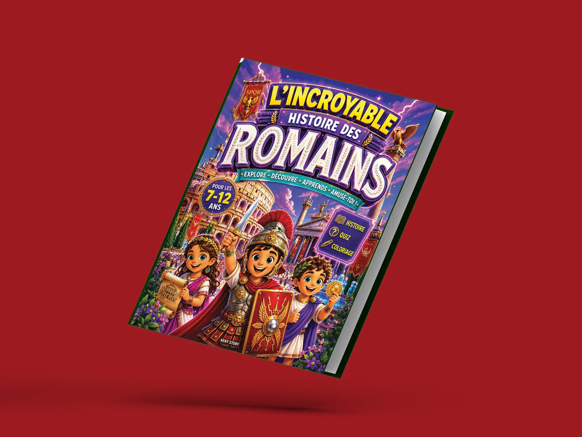 Couverture du livre pour enfants L'incroyable histoire de l'Empire romain (7-12 ans)