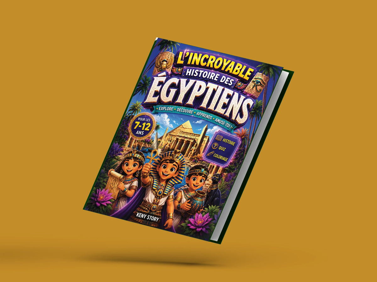 Couverture du livre pour enfants L'incroyable histoire des Égyptiens (7-12 ans)