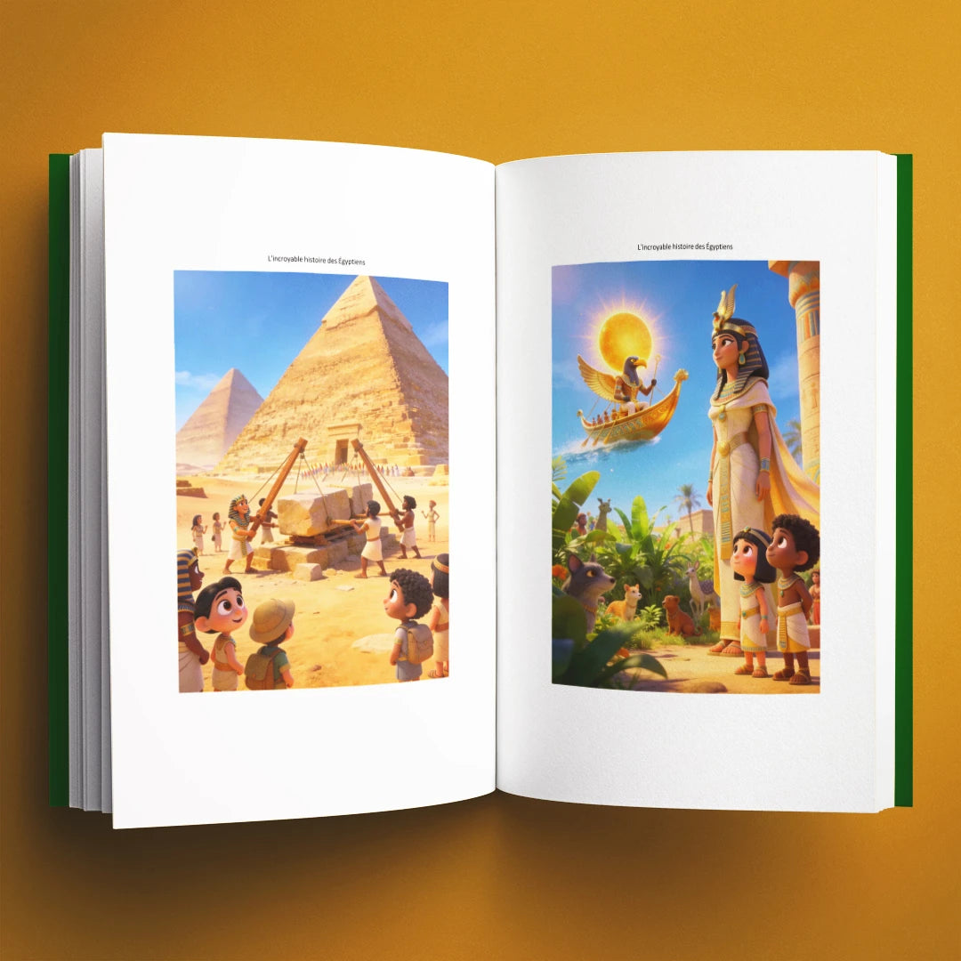 Illustrations du livre pour enfants L'incroyable histoire des Égyptiens (7-12 ans)