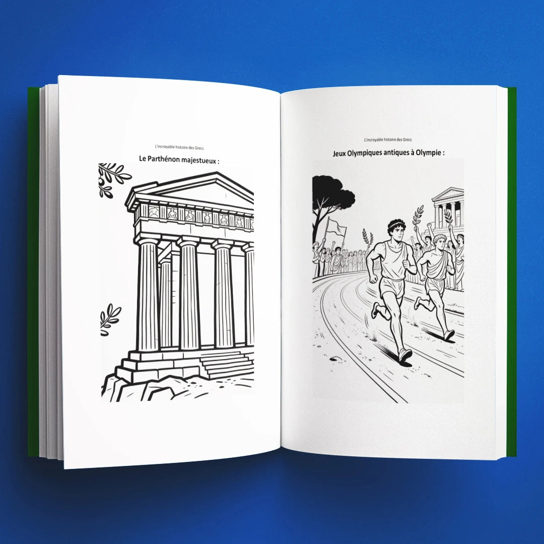 Coloriages du livre pour enfants L'incroyable histoire des Grecs (7-12 ans)
