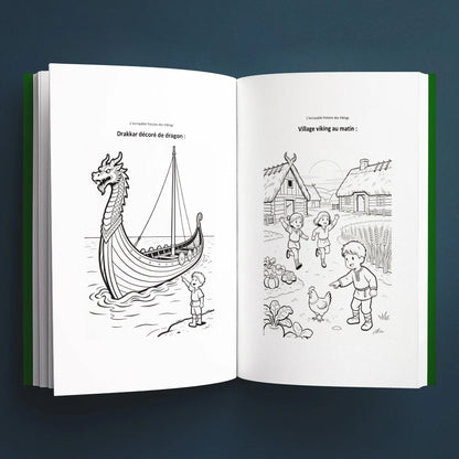 Coloriages du livre pour enfants L'incroyable histoire des Vikings (7-12 ans)