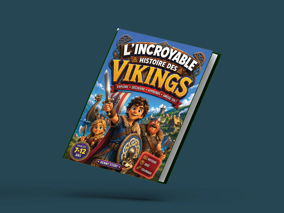Couverture du livre pour enfants L'incroyable histoire des Vikings (7-12 ans)