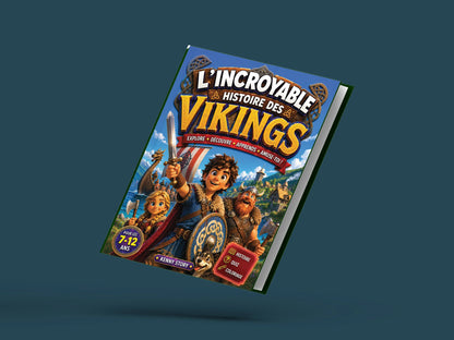 Couverture du livre pour enfants L'incroyable histoire des Vikings (7-12 ans)
