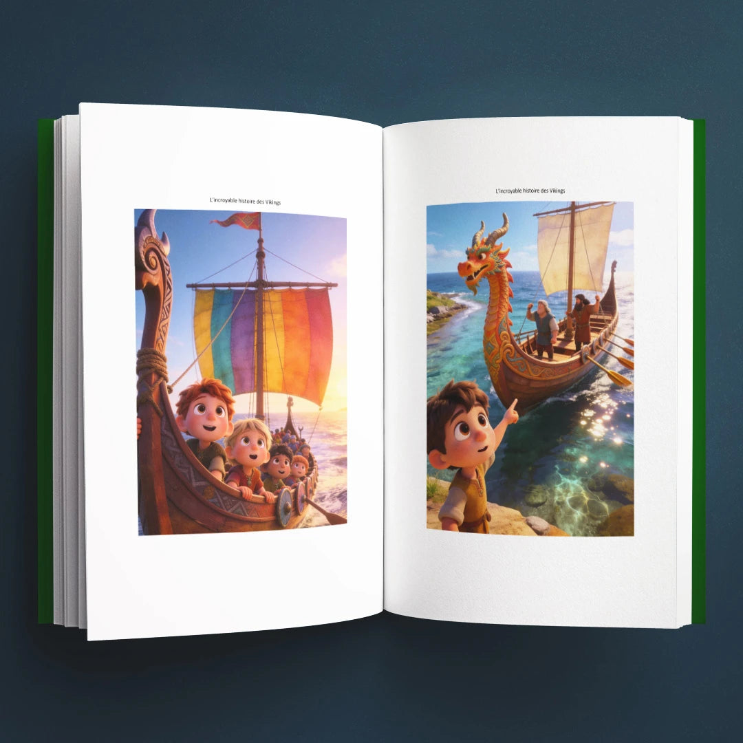 Illustrations du livre pour enfants L'incroyable histoire des Vikings (7-12 ans)