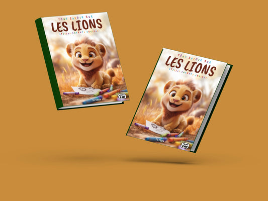 Couverture du livre pour enfants Tout savoir sur les lions (6-12 ans)