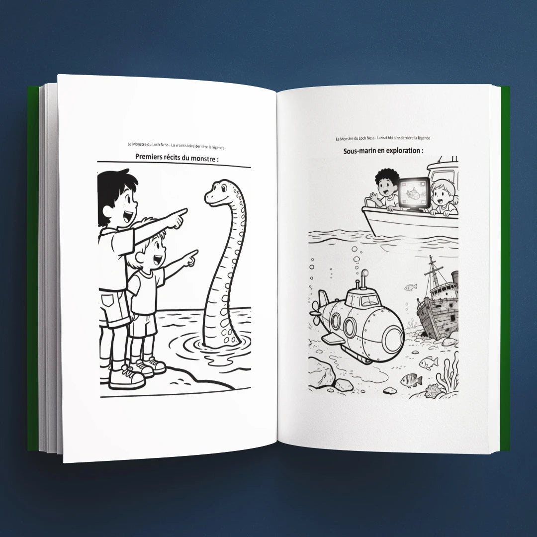 Coloriages du livre pour enfants Le Monstre du Loch Ness : la vraie histoire derrière la légende (6-12 ans)