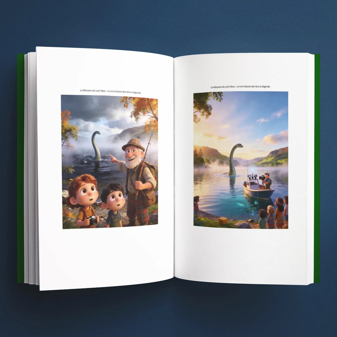 Illustrations du livre pour enfants Le Monstre du Loch Ness : la vraie histoire derrière la légende (6-12 ans)