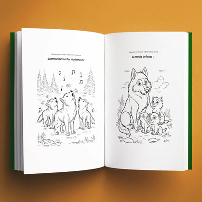 Coloriages du livre pour enfants Tout savoir sur les loups (6-12 ans)