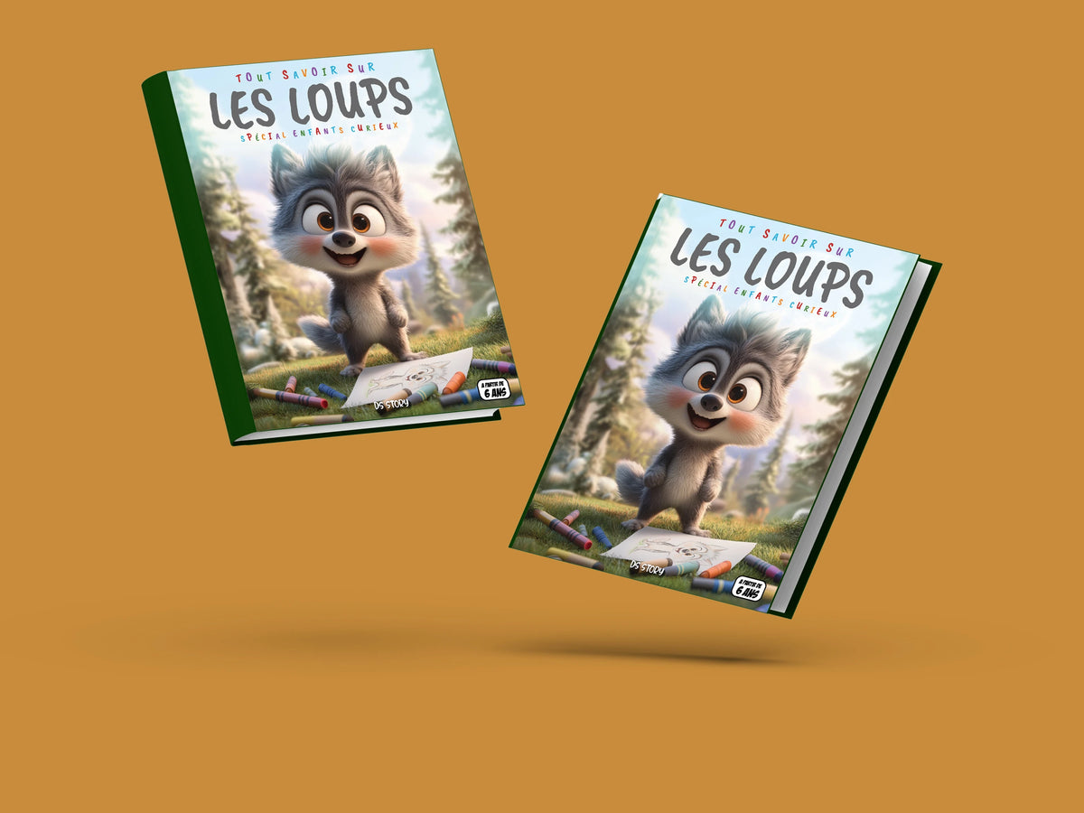 Couverture du livre pour enfants Tout savoir sur les loups (6-12 ans)