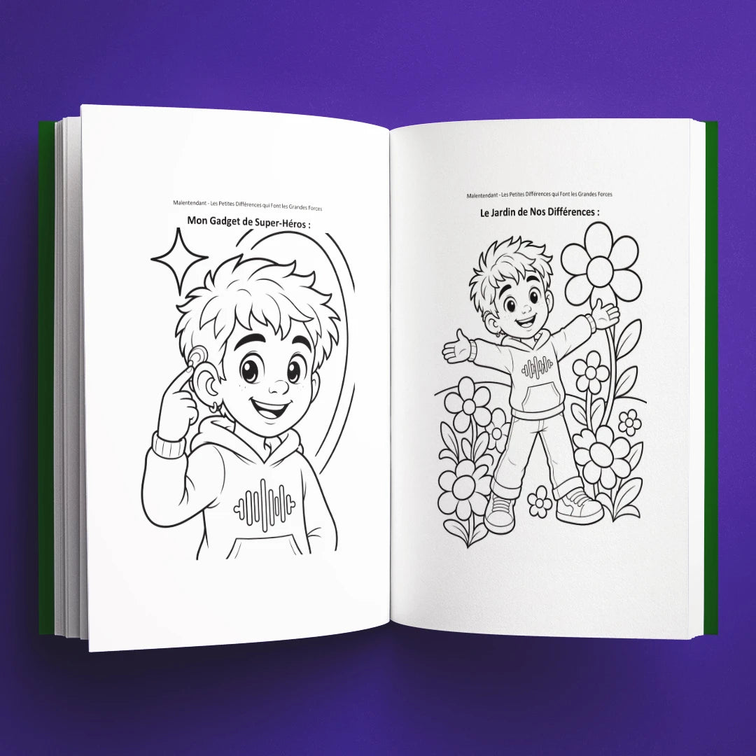 Coloriages du livre pour enfants Malentendant : les petites différences qui font les grandes forces (6-12 ans)