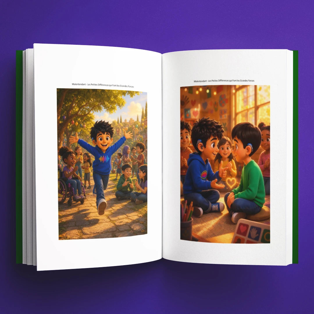 Illustrations du livre pour enfants Malentendant : les petites différences qui font les grandes forces (6-12 ans)