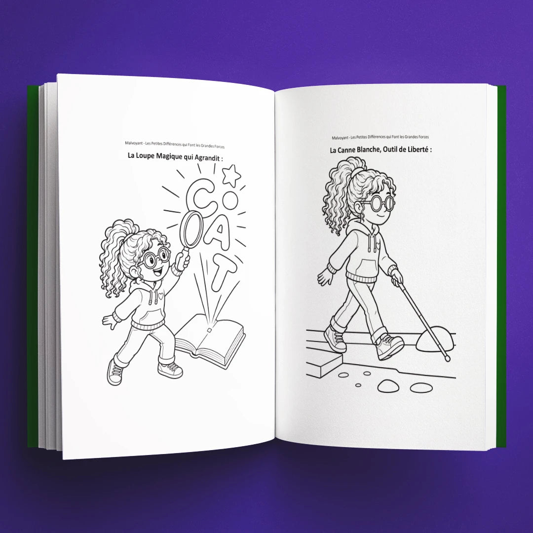 Coloriages du livre pour enfants Malvoyant : les petites différences qui font les grandes forces (6-12 ans)