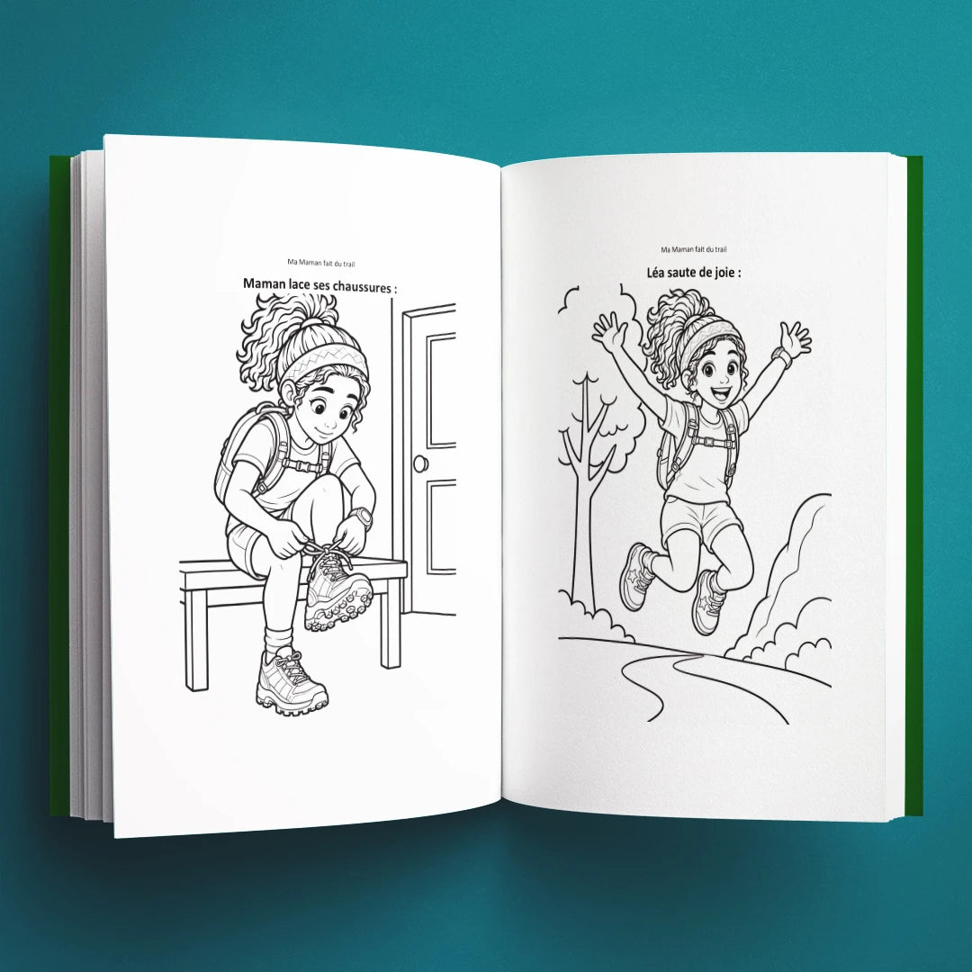 Coloriages du livre pour enfants Ma maman fait du trail (3-8 ans)