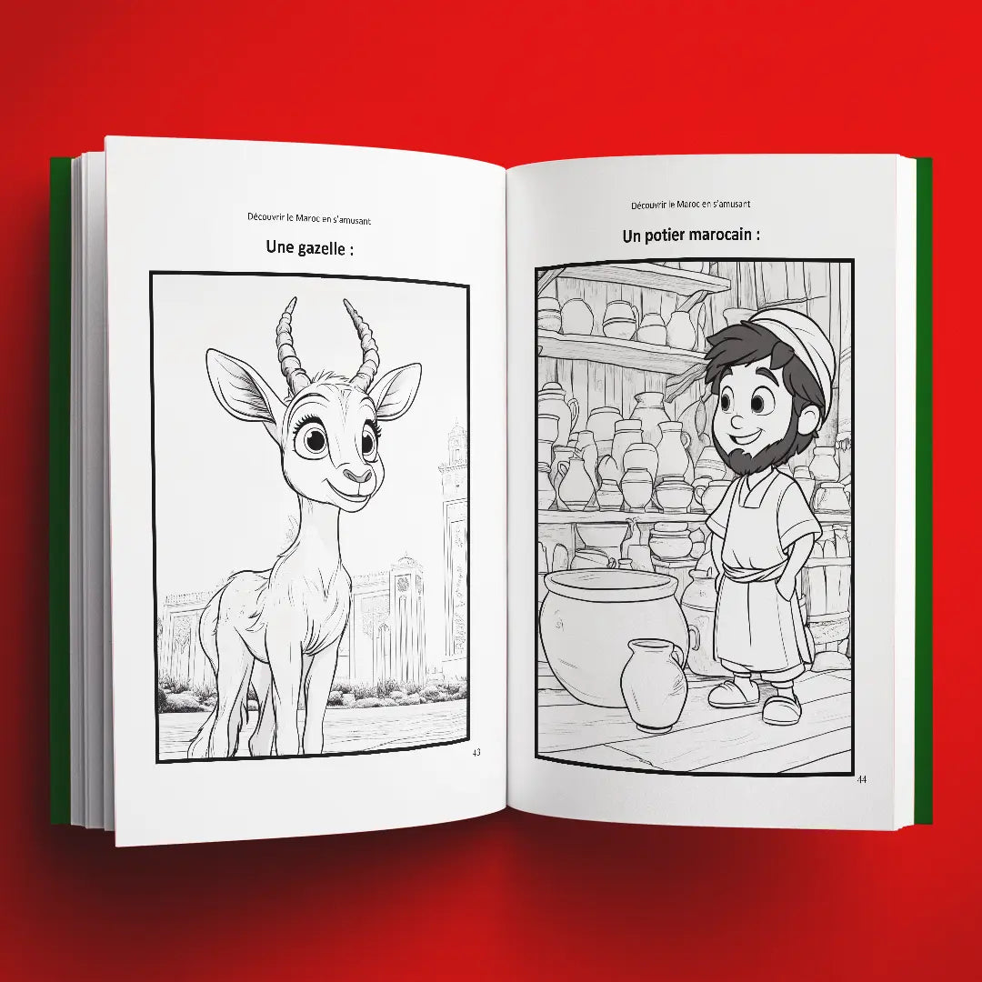 Coloriages du livre pour enfants Découvrir le Maroc en s'amusant (6-12 ans)