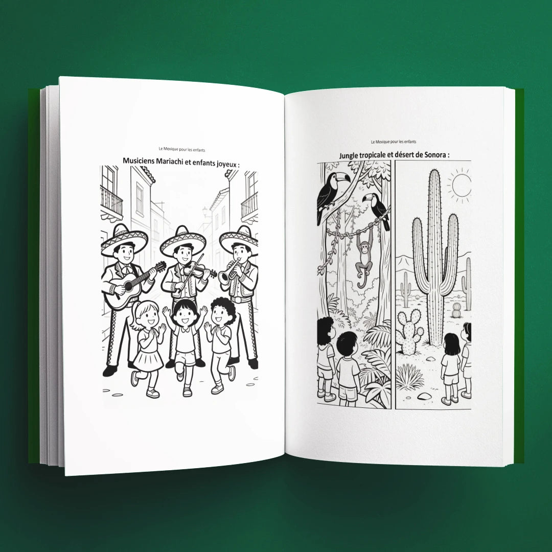 Coloriages du livre pour enfants Le Mexique pour les enfants (6-12 ans)