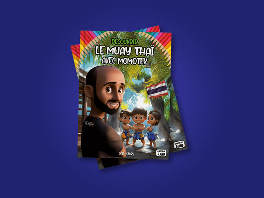 Couverture du livre pour enfants Découvrir le Muay Thaï avec Momotek (6-12 ans)