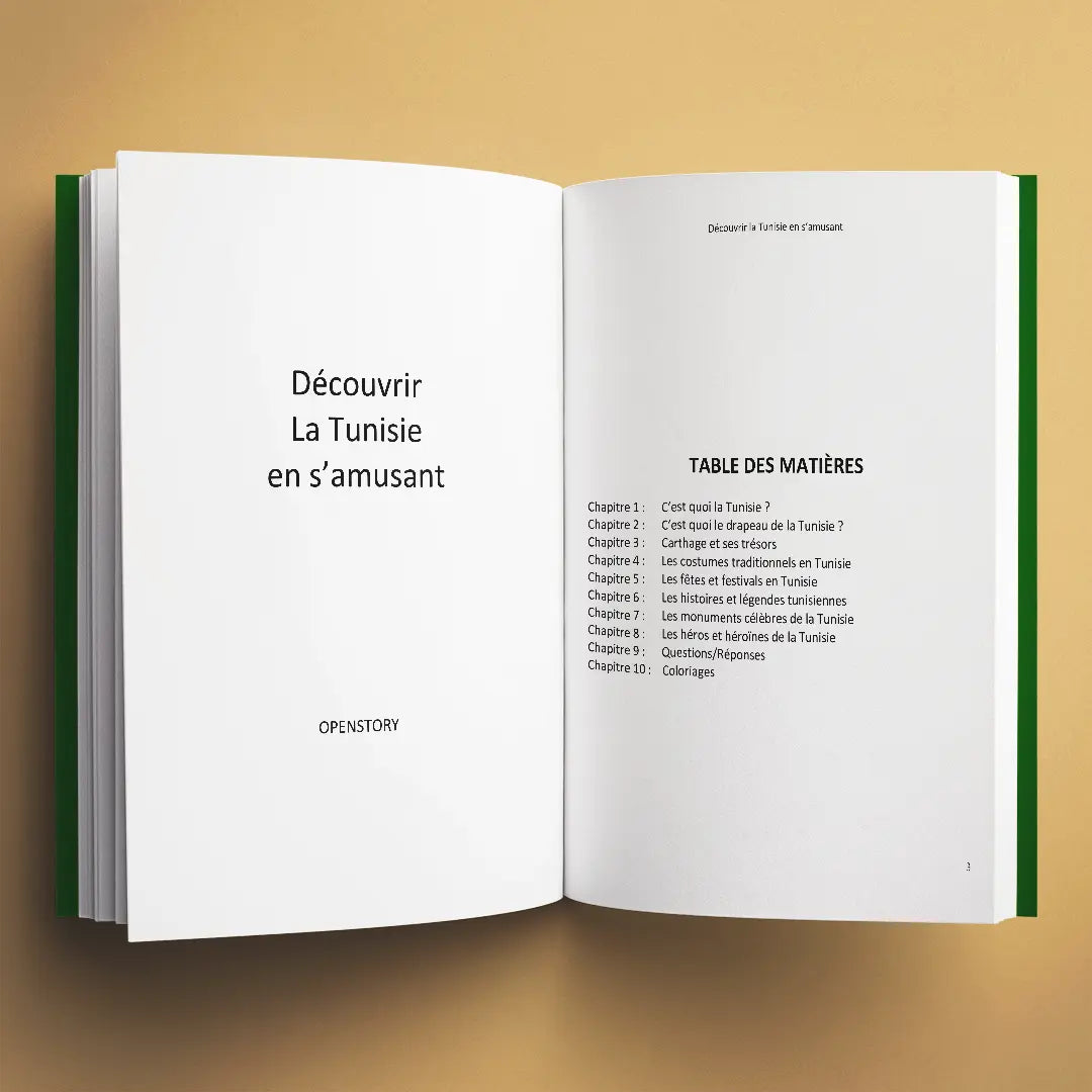 Illustrations du livre Découvrir la Tunisie en s'amusant, première édition, inclus dans le pack