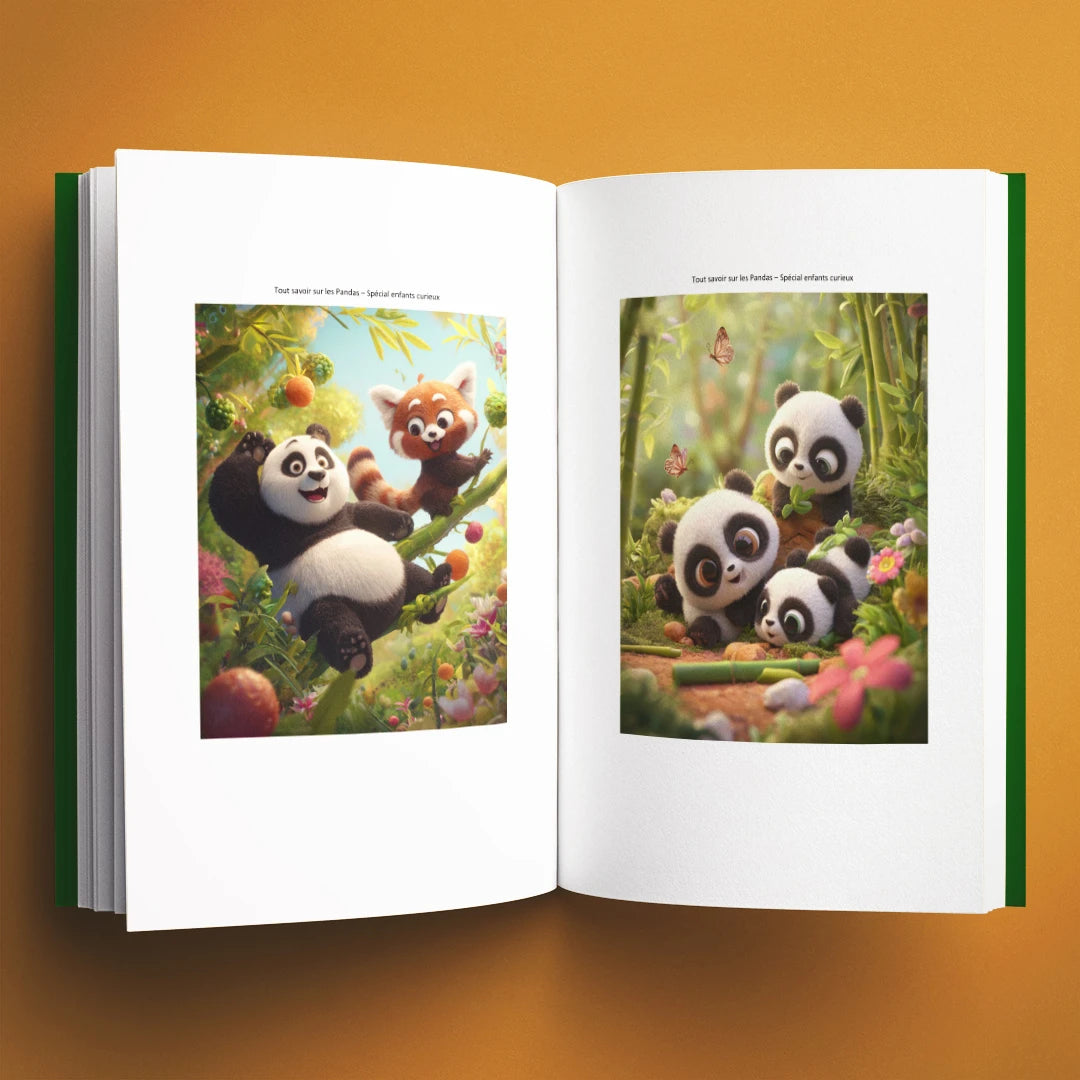 Illustrations du livre pour enfants Tout savoir sur les pandas (6-12 ans)