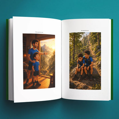 Illustrations du livre pour enfants Mon papa fait du trail (3-8 ans)