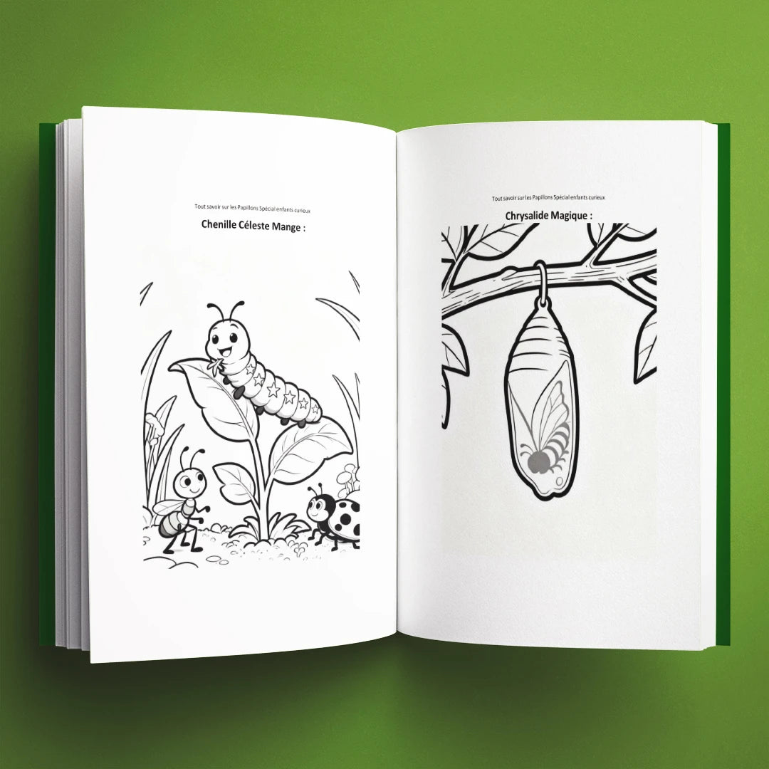 Coloriages du livre pour enfants Tout savoir sur les papillons (6-12 ans)