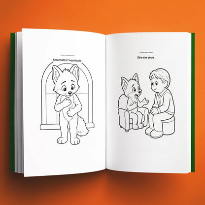 Coloriages du livre pour enfants Le petit renard anxieux (3-8 ans)