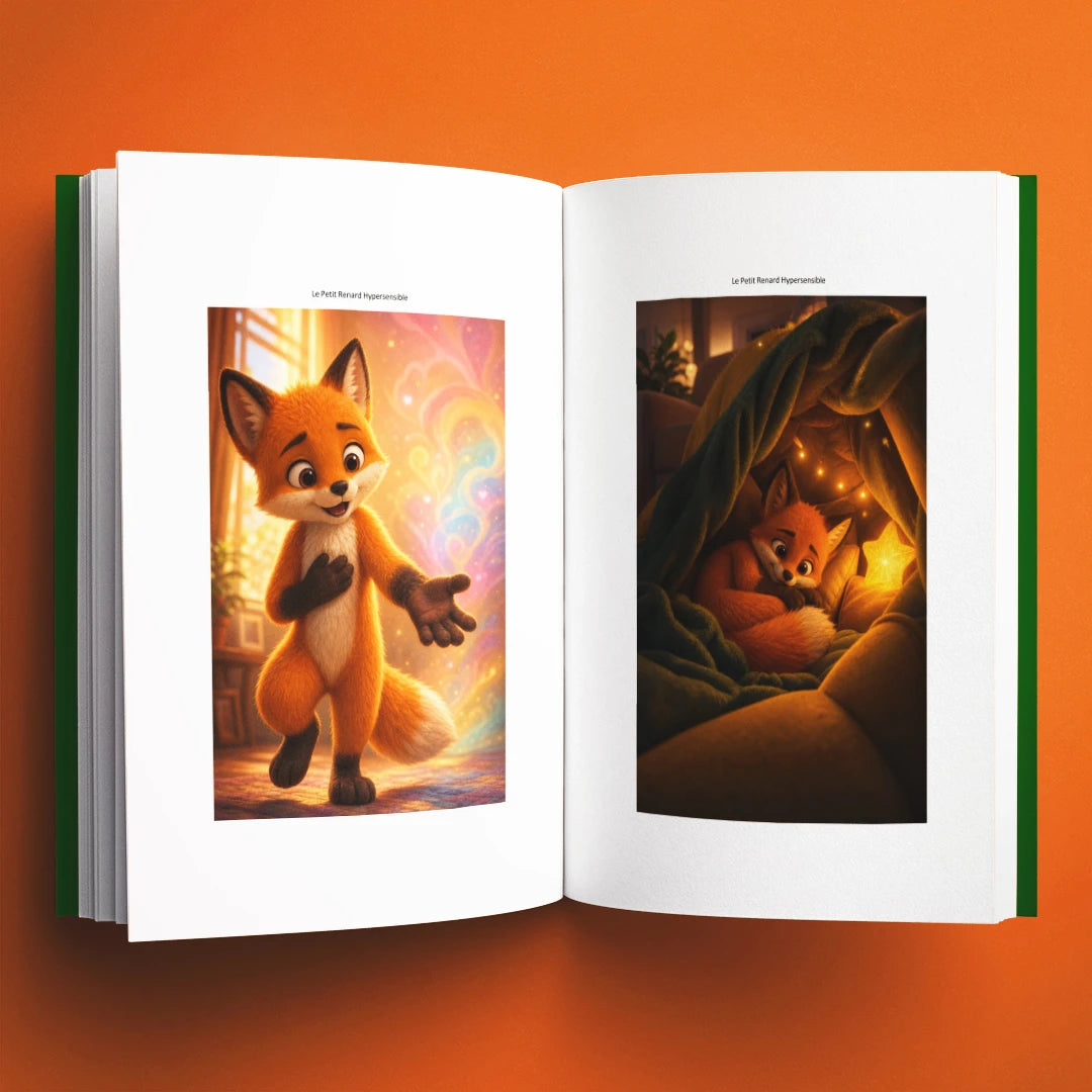 Illustrations du livre pour enfants Le petit renard hypersensible (3-8 ans)