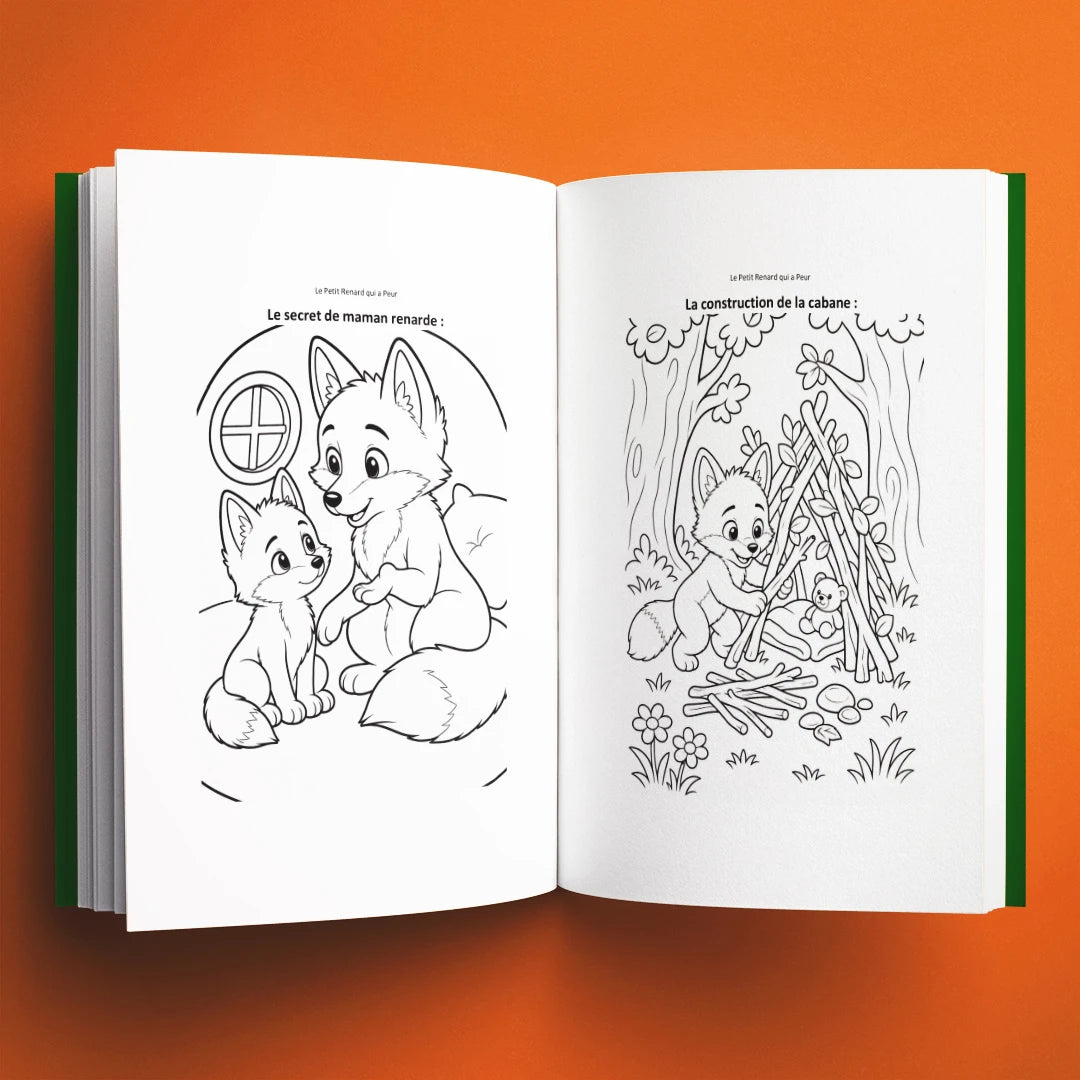 Coloriages du livre pour enfants Le petit renard qui a peur (3-8 ans)