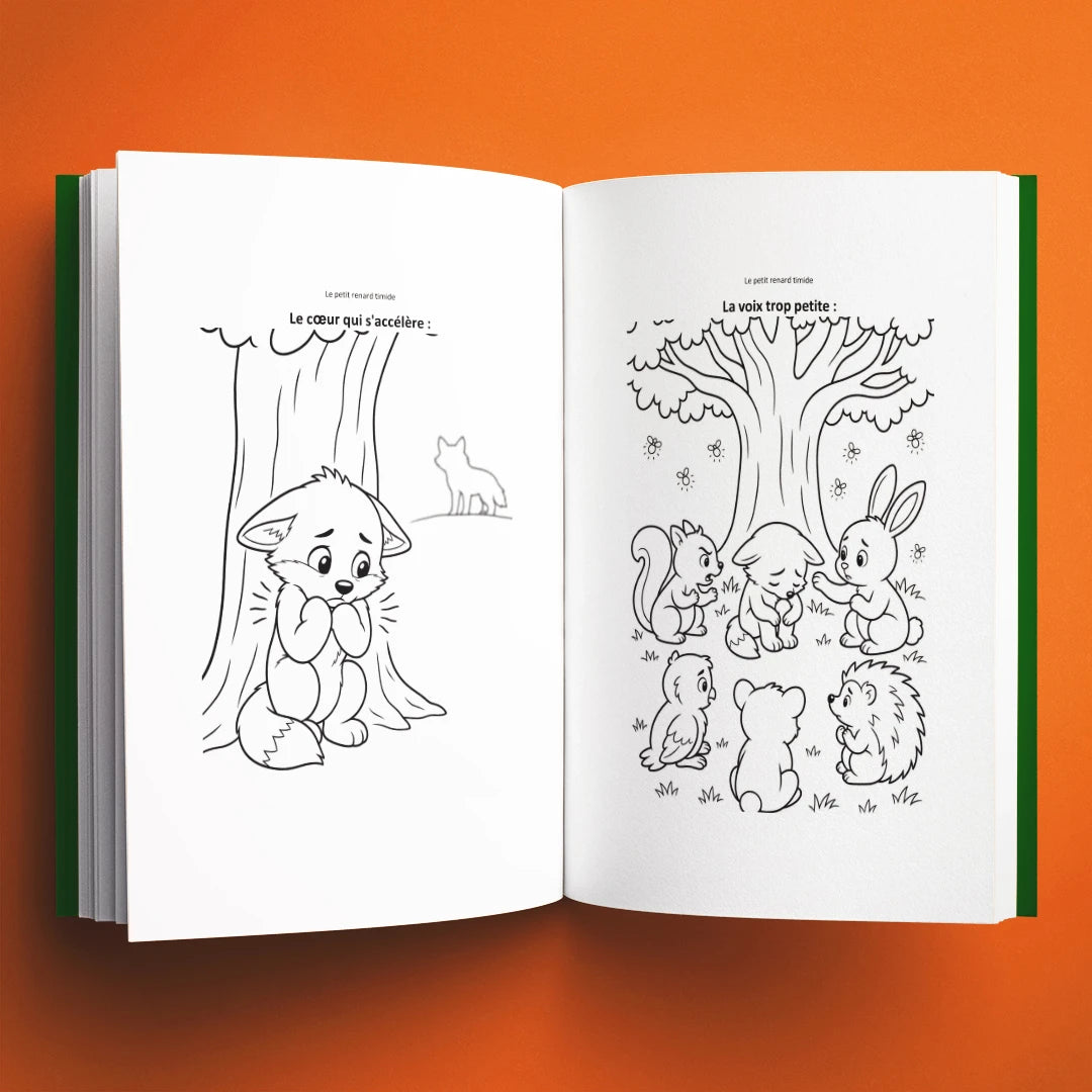 Coloriages du livre pour enfants Le petit renard timide (3-8 ans)