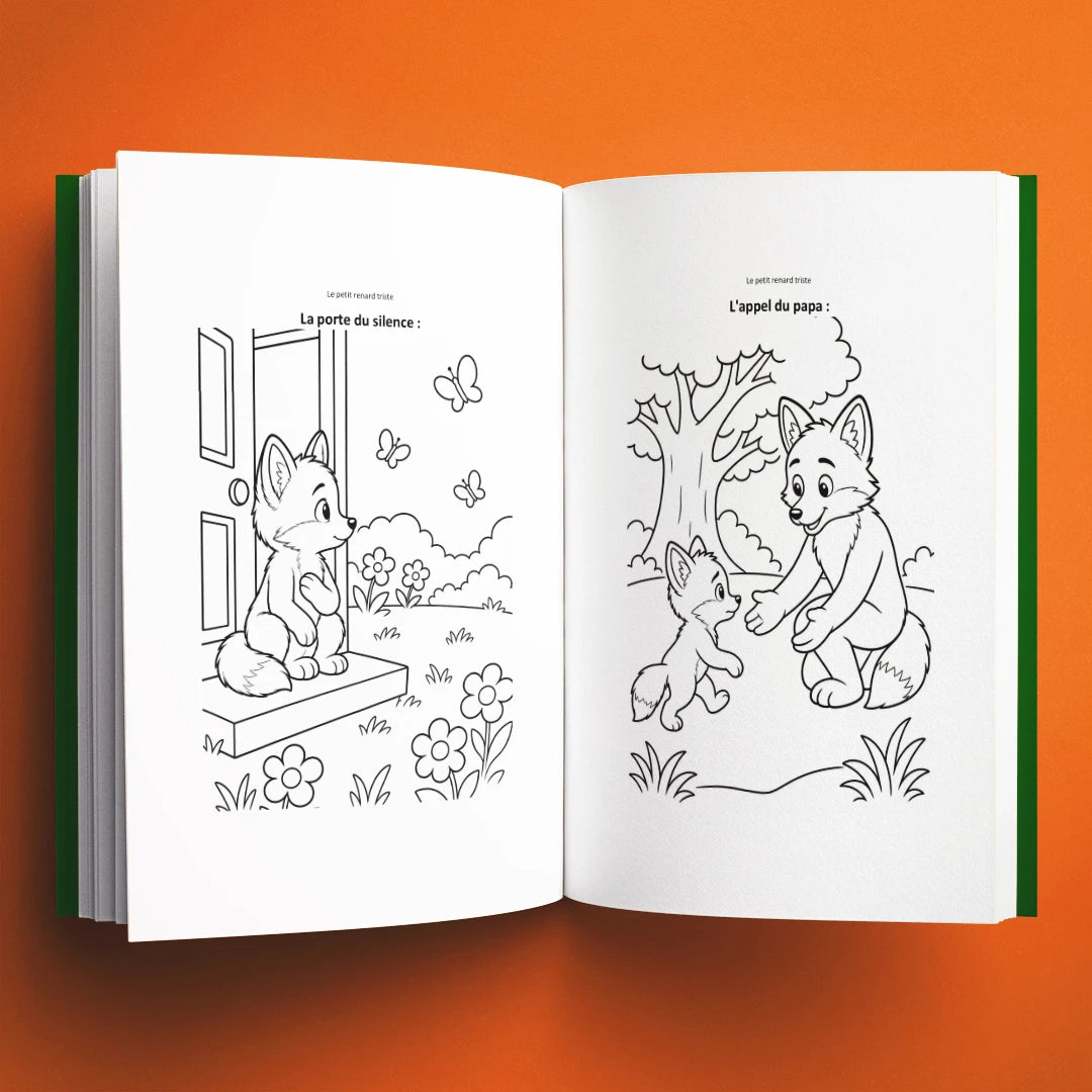 Coloriages du livre pour enfants Le petit renard triste (3-8 ans)