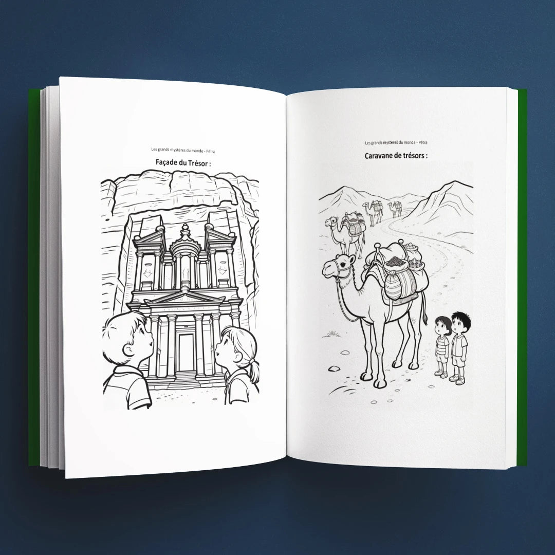 Coloriages du livre pour enfants Pétra : la vraie histoire derrière le mystère (6-12 ans)