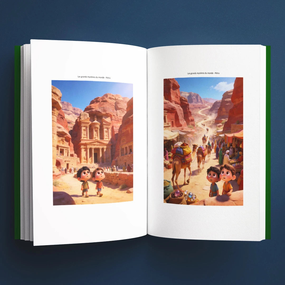 Illustrations du livre pour enfants Pétra : la vraie histoire derrière le mystère (6-12 ans)