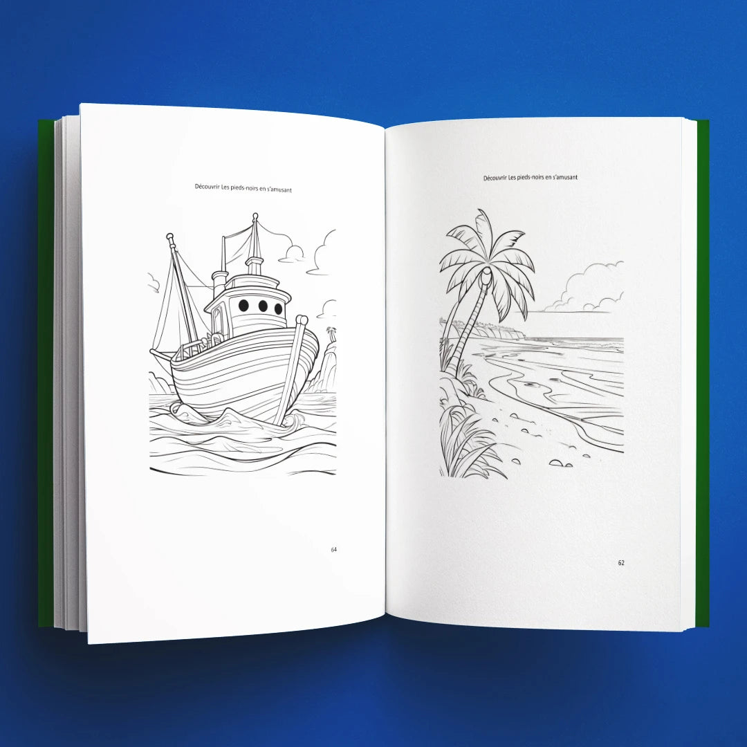 Coloriages du livre pour enfants Découvrir les Pieds-noirs en s'amusant (6-12 ans)