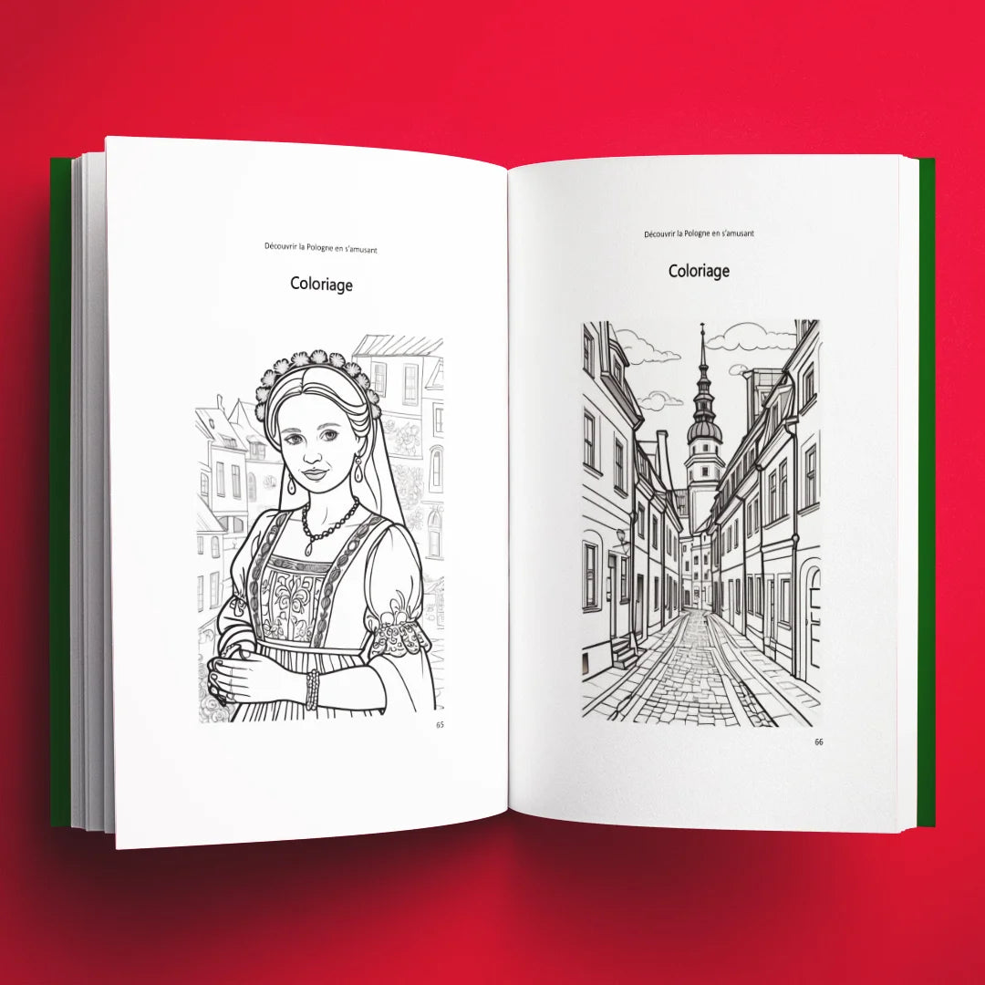 Coloriages du livre pour enfants Découvrir la Pologne en s'amusant (6-12 ans)