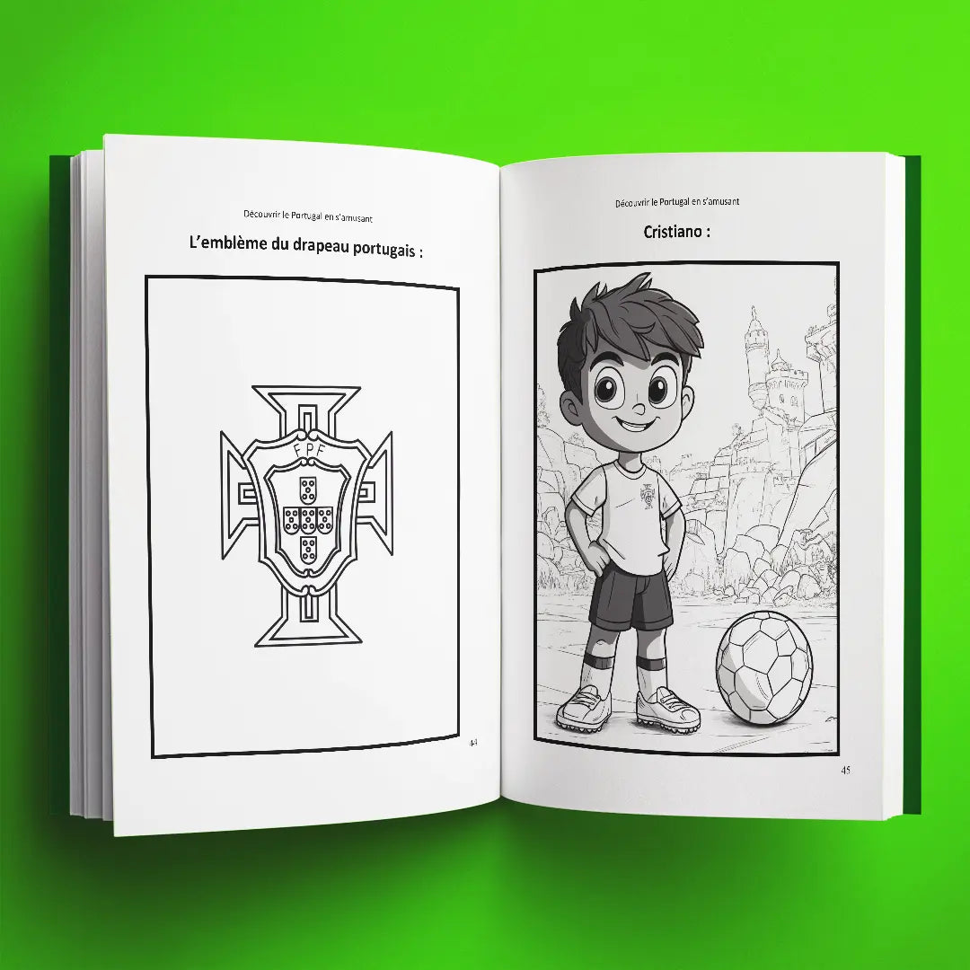 Coloriages du livre pour enfants Découvrir le Portugal en s'amusant (6-12 ans)