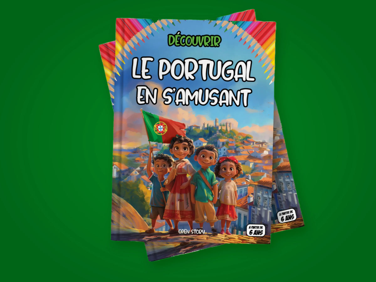 Couverture du livre pour enfants Découvrir le Portugal en s'amusant (6-12 ans)