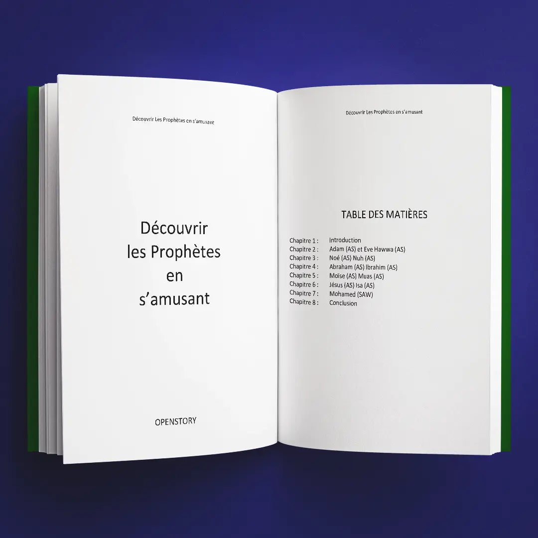 Aperçu du livre pour enfants Découvrir les Prophètes en s'amusant (6-12 ans)