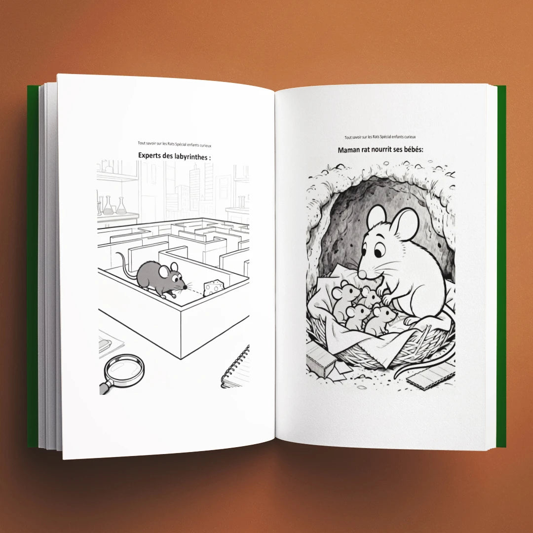 Coloriages du livre pour enfants Tout savoir sur les rats (6-12 ans)