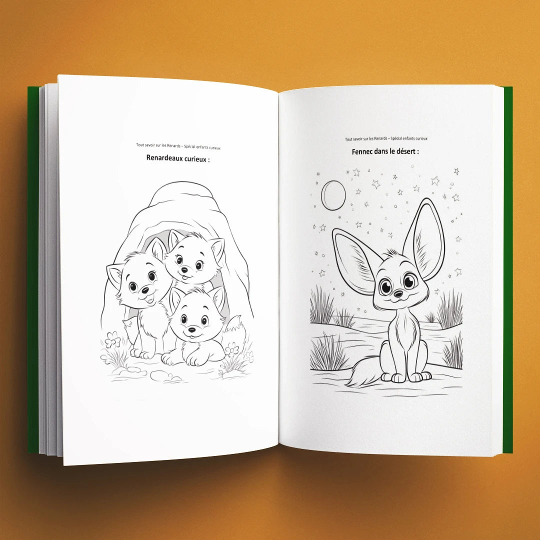 Coloriages du livre pour enfants Tout savoir sur les renards (6-12 ans)