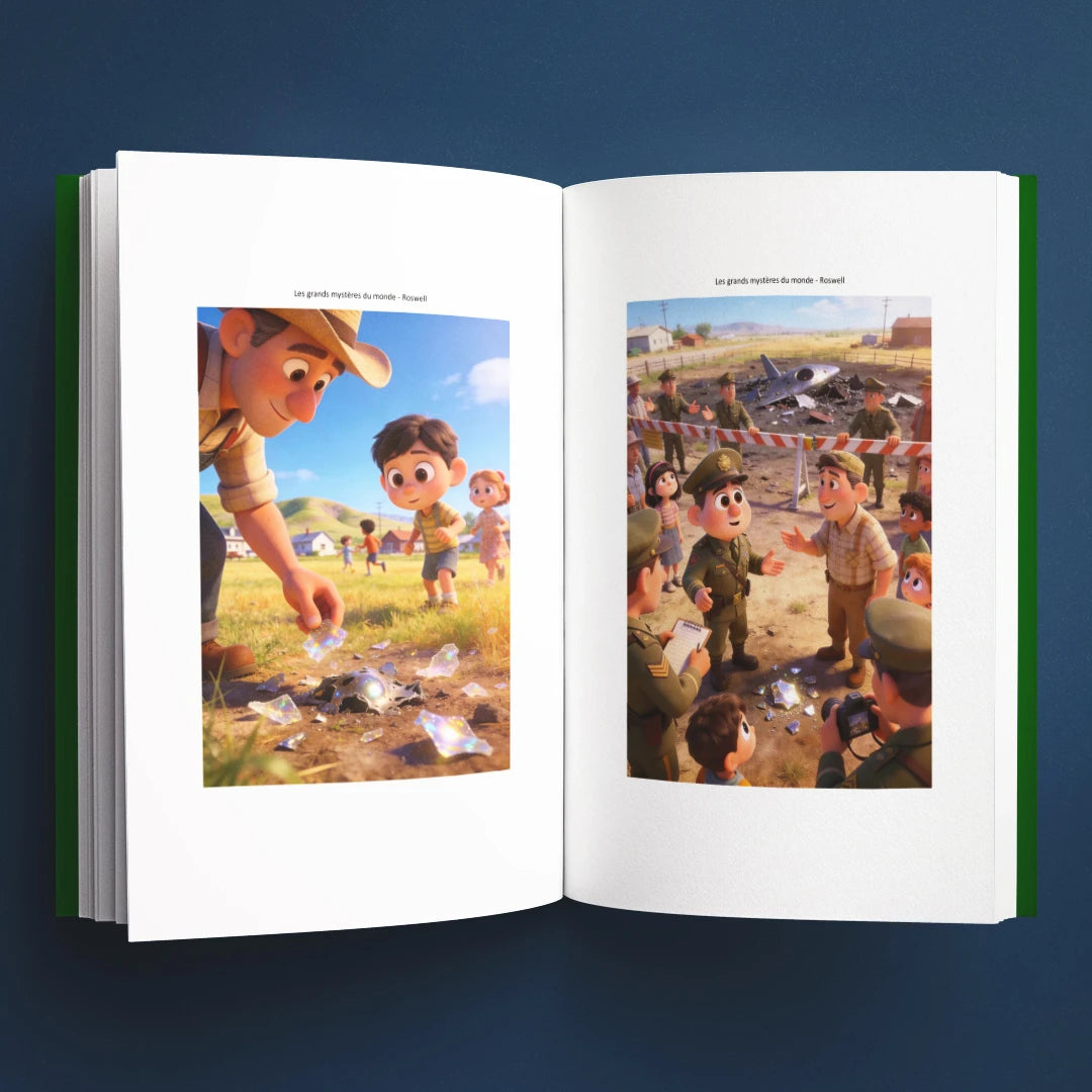 Illustrations du livre pour enfants Roswell : la vraie histoire derrière le mystère (6-12 ans)